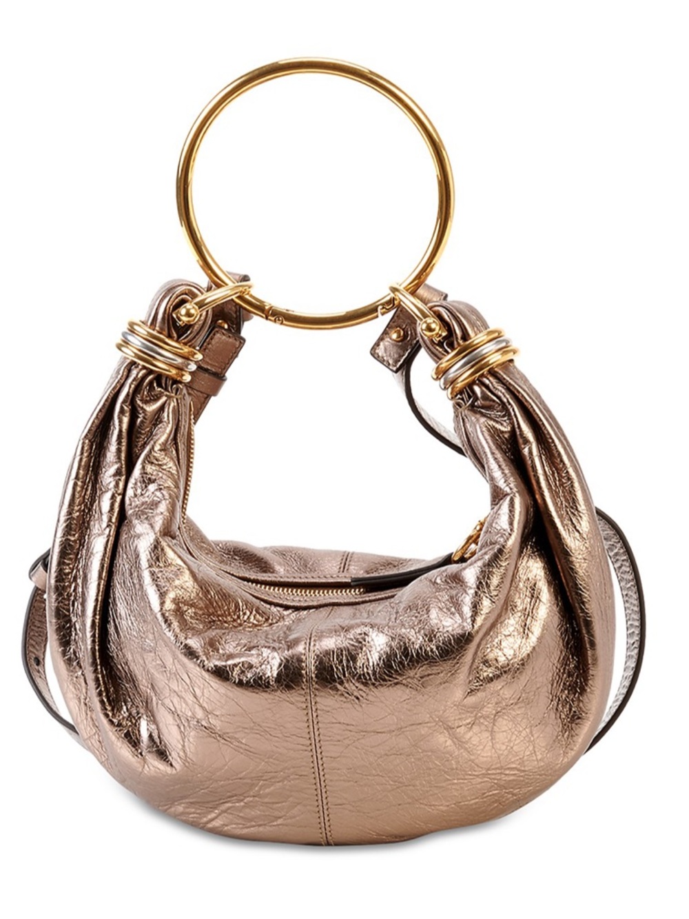 NWT Chloe Small Bracelet Hobo Bag Hobo Shiny Gray